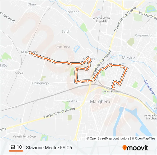 10 Bus Line Map