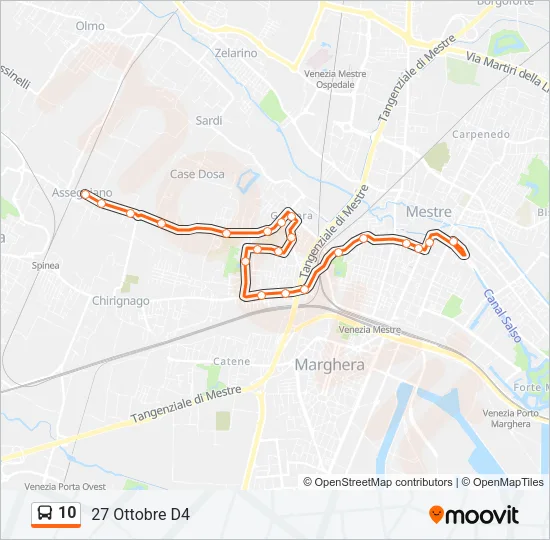 10 Bus Line Map