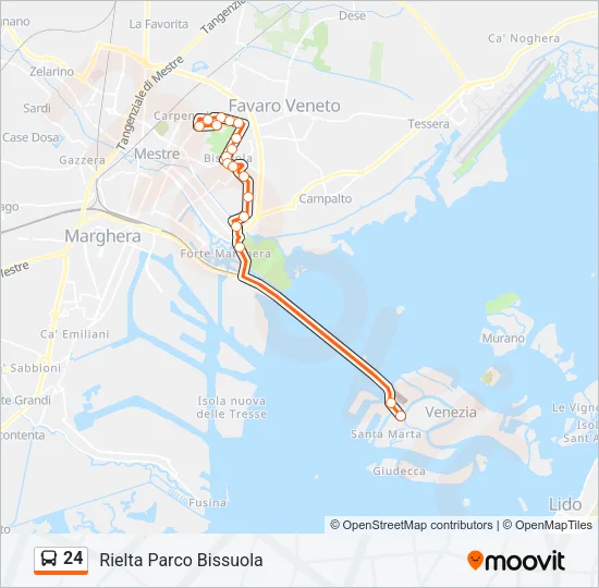 24 Bus Line Map