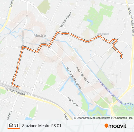 31 Bus Line Map