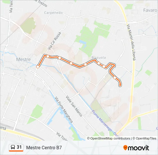 31 Bus Line Map