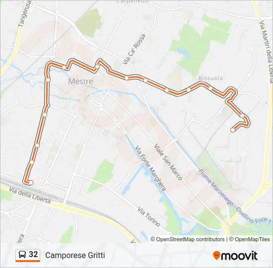 32 Bus Line Map