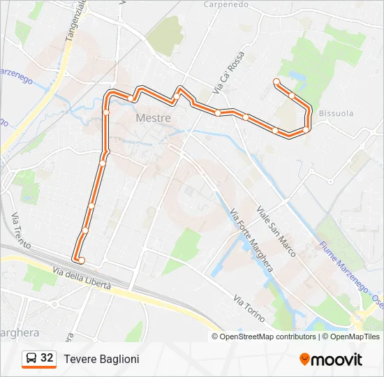 32 Bus Line Map