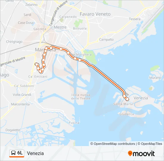 6L Bus Line Map