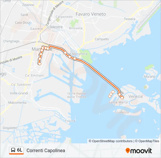 6L Bus Line Map