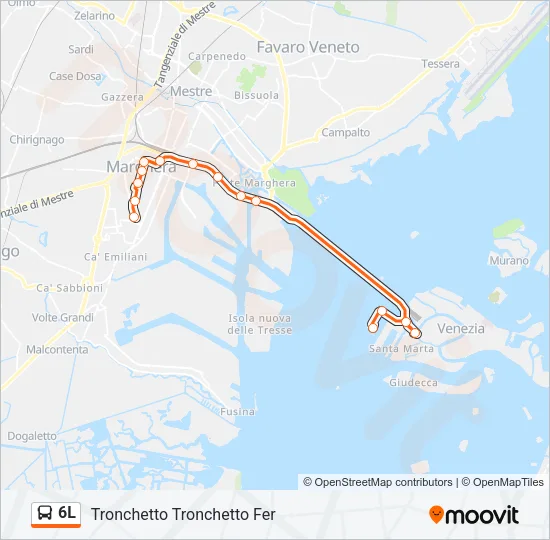 6L Bus Line Map