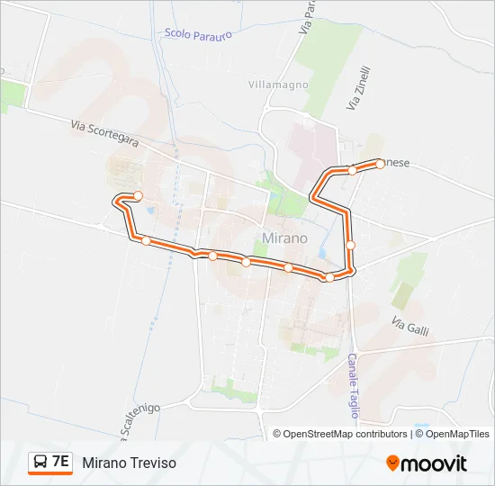 7E Bus Line Map