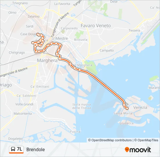 7L Bus Line Map
