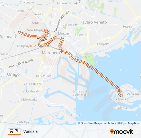 7L Bus Line Map