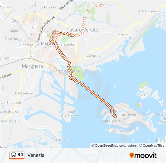 84 Bus Line Map