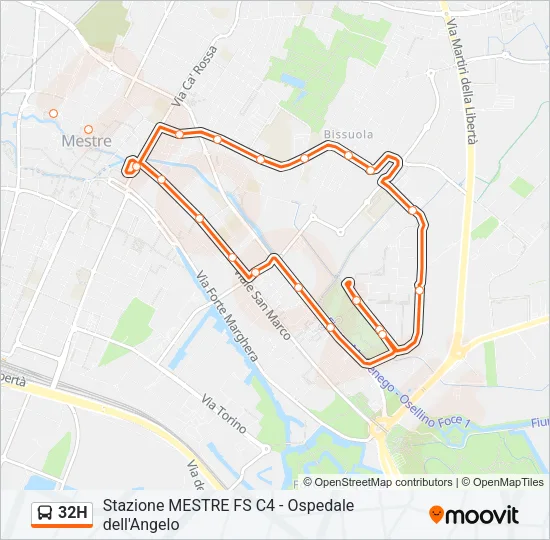 32H Bus Line Map