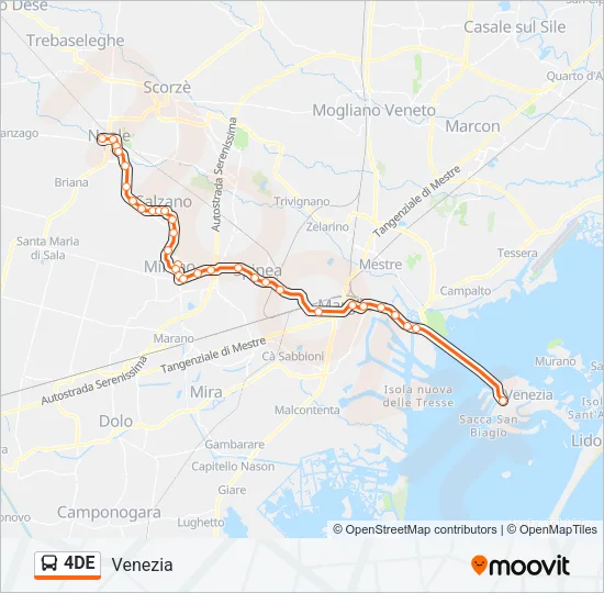 4DE Bus Line Map