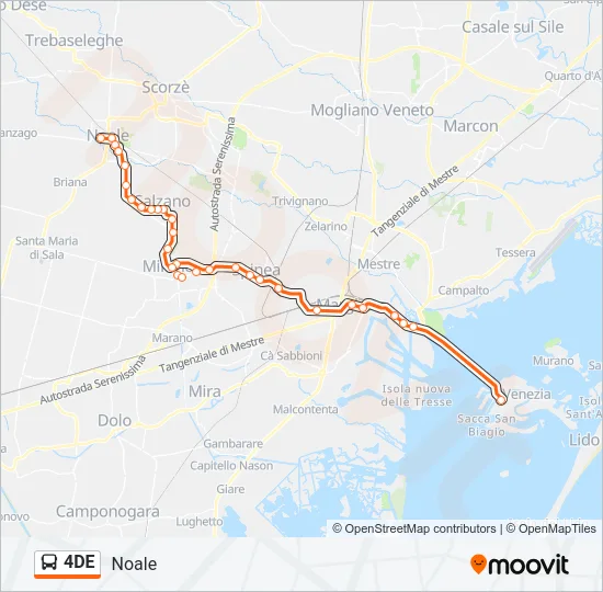 4DE Bus Line Map