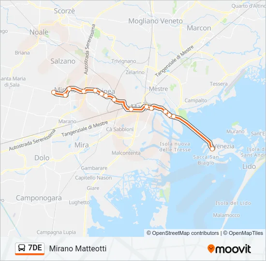 7DE Bus Line Map