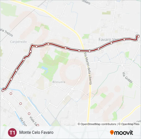 T1 Light Rail Line Map