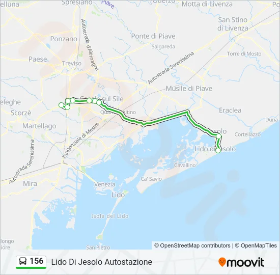 156 Bus Line Map