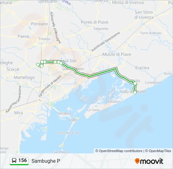 156 Bus Line Map