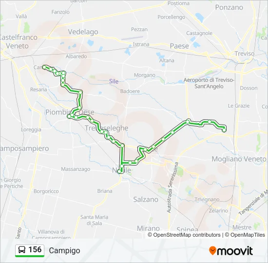 156 Bus Line Map