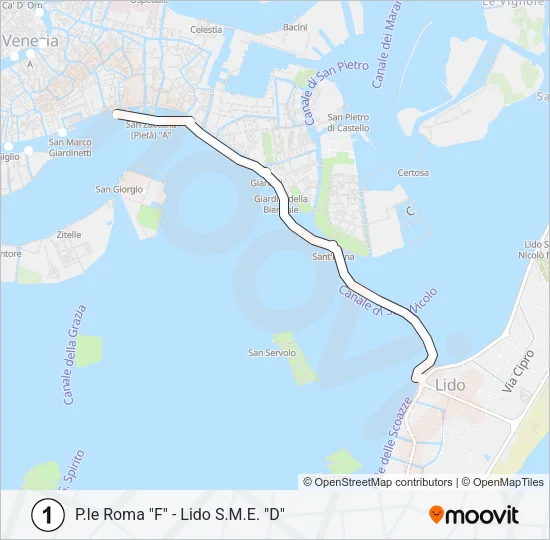 1 Ferry Line Map