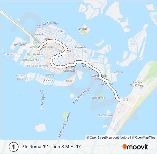1 Ferry Line Map