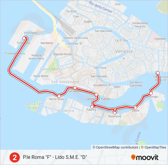 Percorso linea navigazione 2