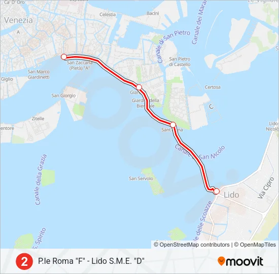 Percorso linea navigazione 2