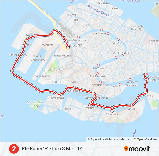 Percorso linea navigazione 2