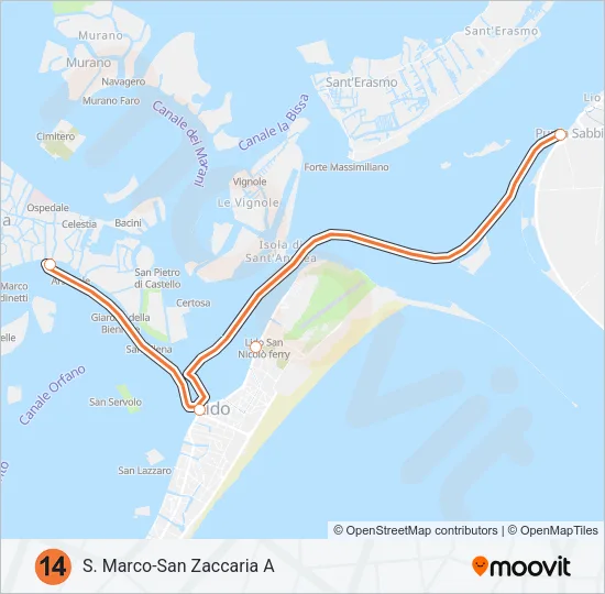 14 Ferry Line Map
