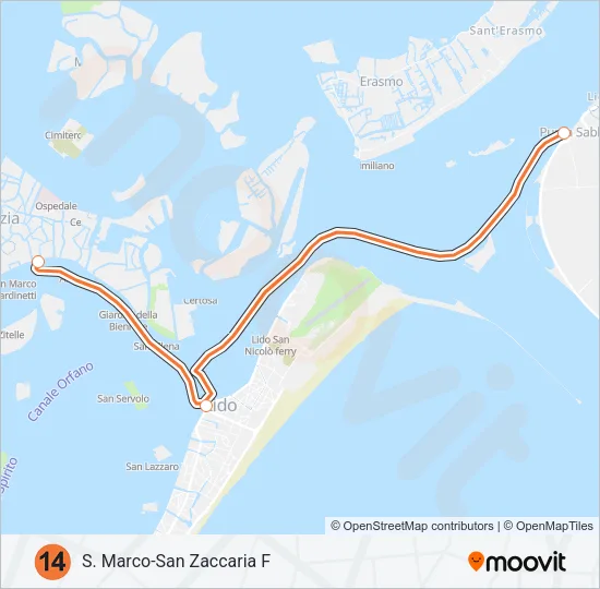 14 Ferry Line Map