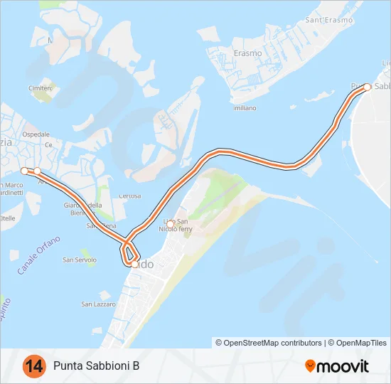 14 Ferry Line Map