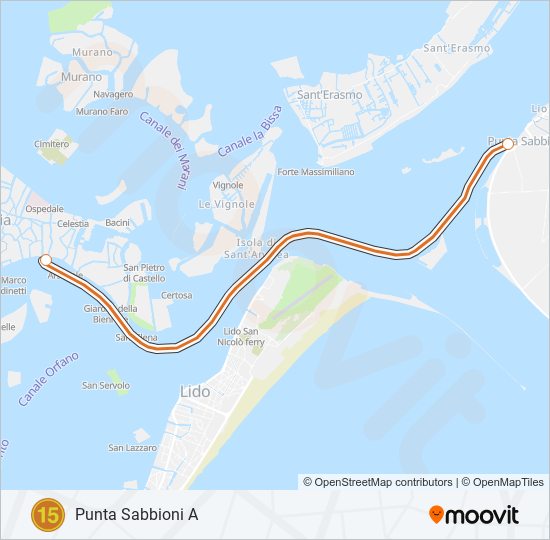 15 ferry Line Map