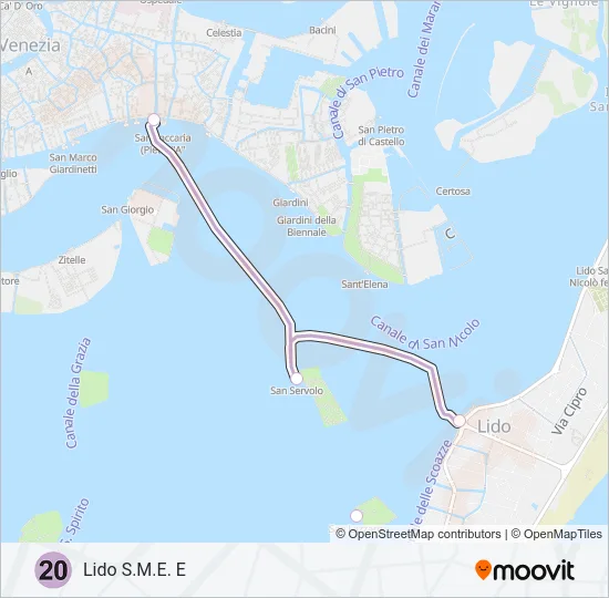 20 Ferry Line Map