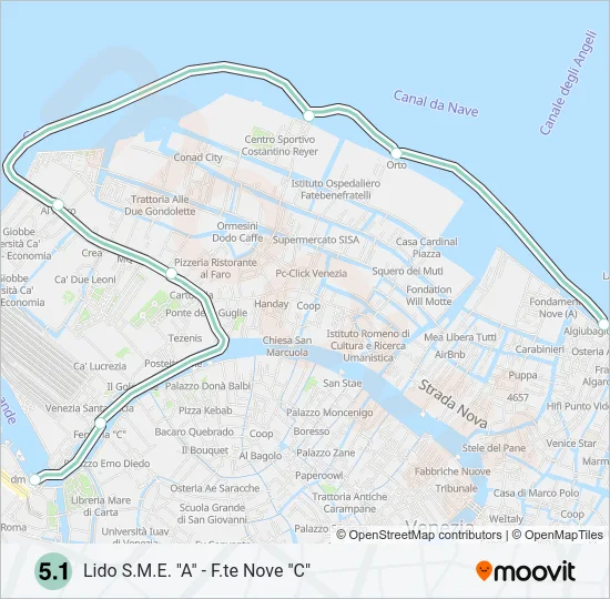 5.1 Ferry Line Map