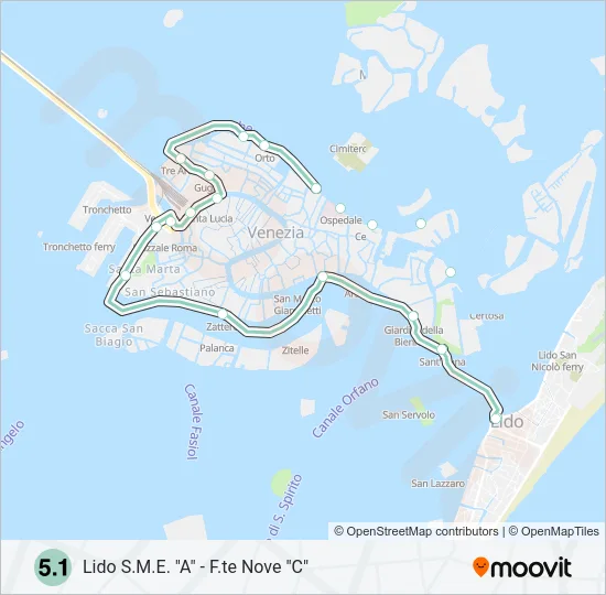 5.1 Ferry Line Map