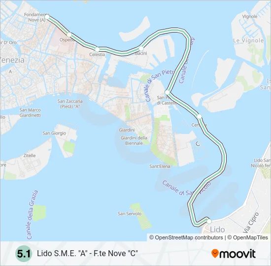 5.1 Ferry Line Map