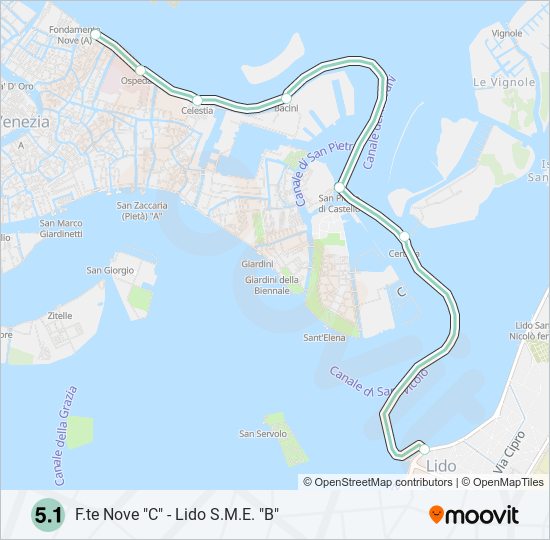 5.1 ferry Line Map