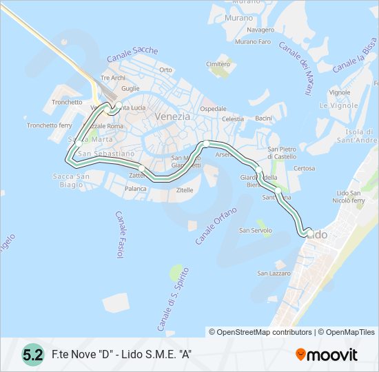 5.2 ferry Line Map