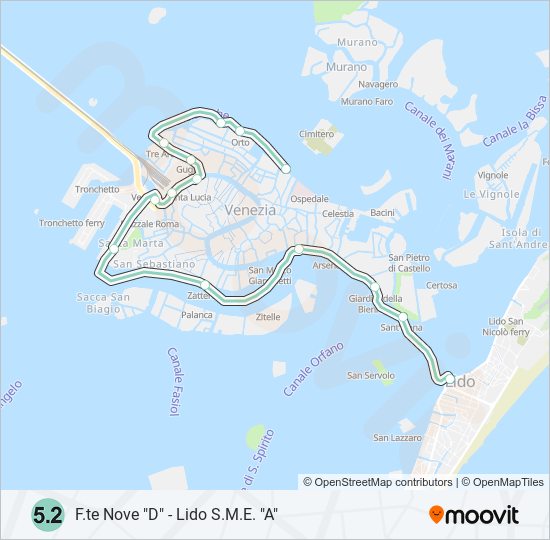 5.2 ferry Line Map