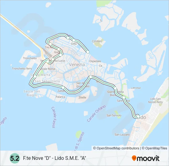 5.2 Ferry Line Map