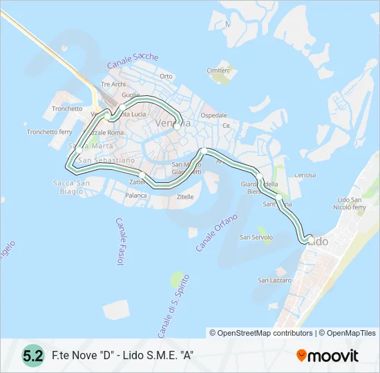 5.2 Ferry Line Map