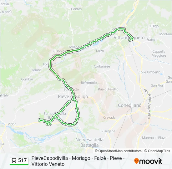 517 Bus Line Map