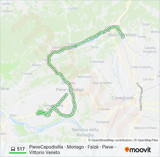 517 Bus Line Map