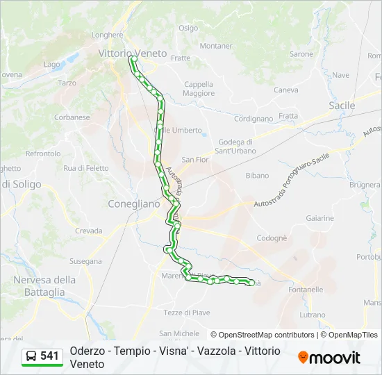 541 Bus Line Map