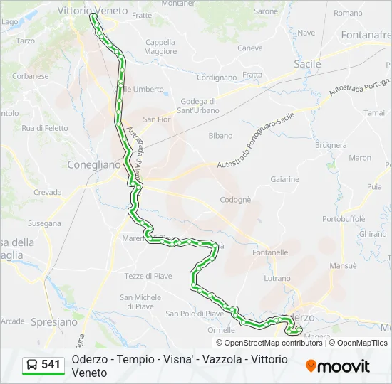 541 Bus Line Map