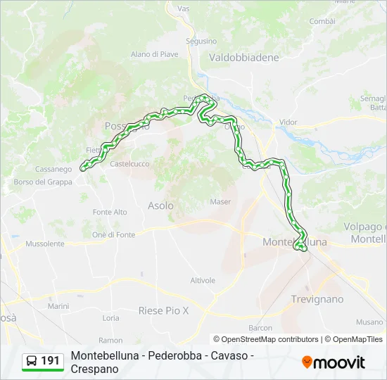 191 Bus Line Map