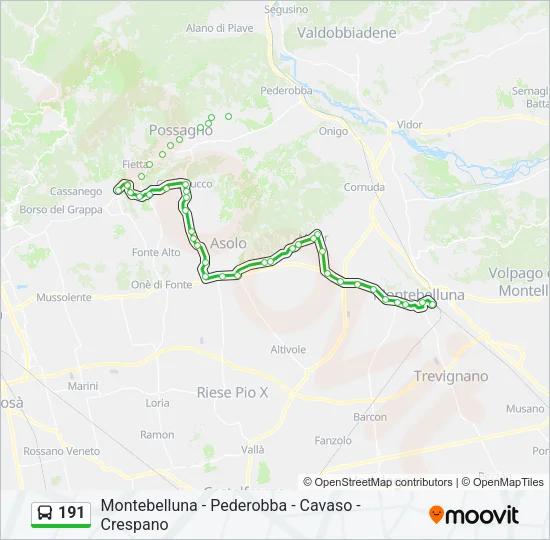 191 Bus Line Map