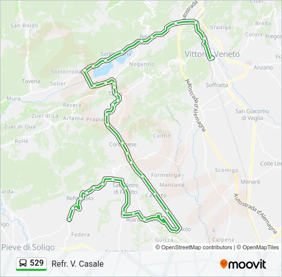 529 Bus Line Map