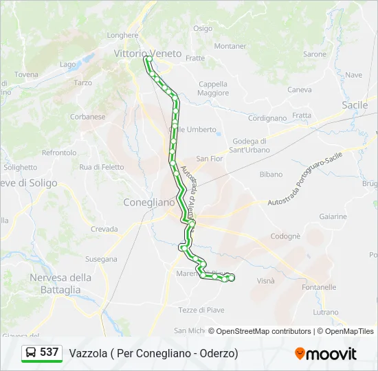 537 Bus Line Map