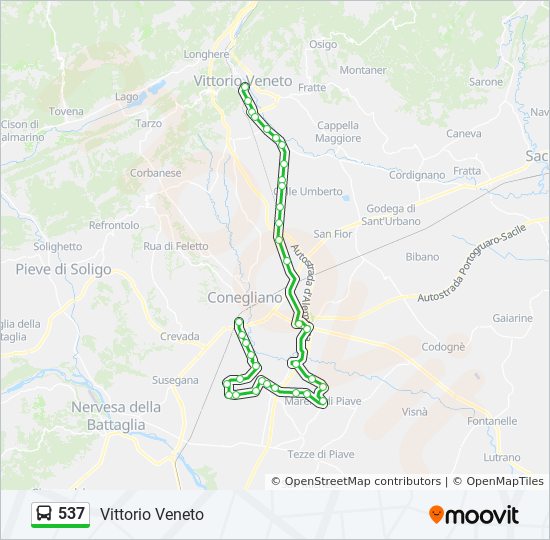 537 bus Line Map