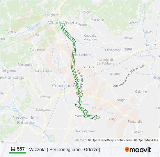 537 bus Line Map